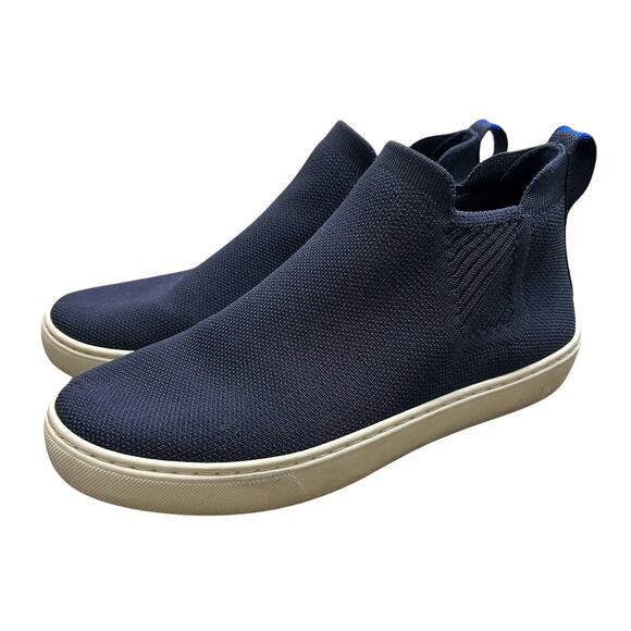 ROTHY'S The Chelsea Boot Women's Sz 7 Nightfall Navy Minimalist Retro Retired - Picture 1 of 8